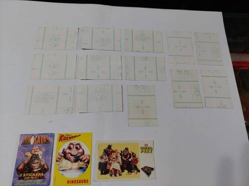 Vintage Sticker Album DINOSAURS x13 Stickers UNUSED Vintage Figure
