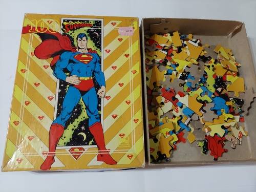1989 Complete SUPERMAN 100 Piece Puzzle Vintage Figures