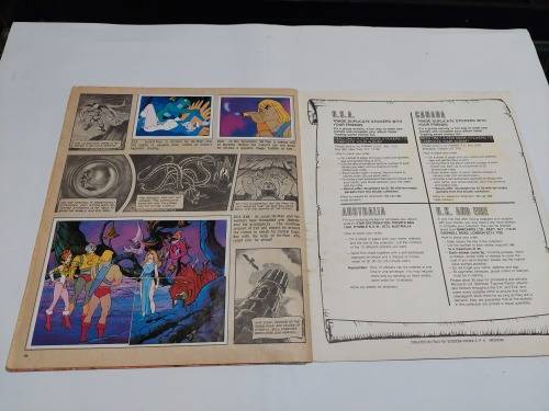1983 MOTU PANINI STICKER ALBUM 215/216 STICKERS PRESENT He-Man-Masters of the Universe