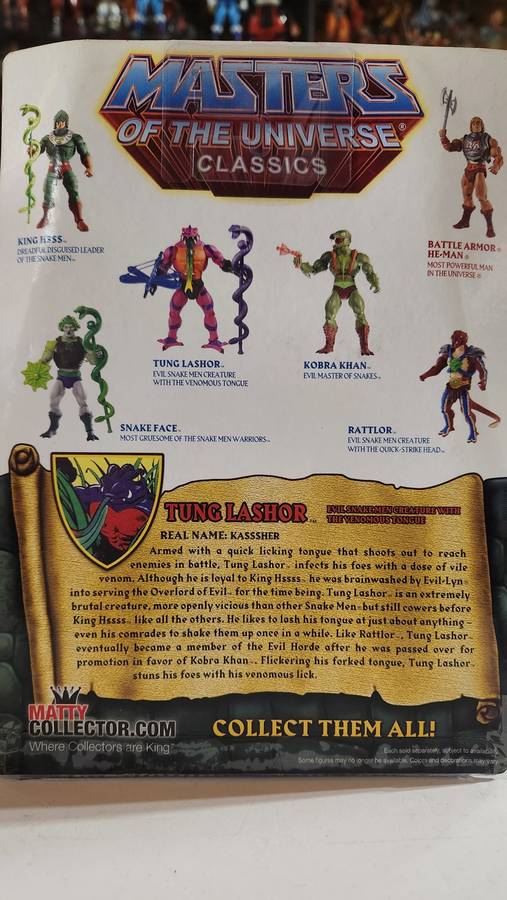 MOTUC TUNG LASHOR (MOC) Masters Of The Universe Classics Figure He-Man
