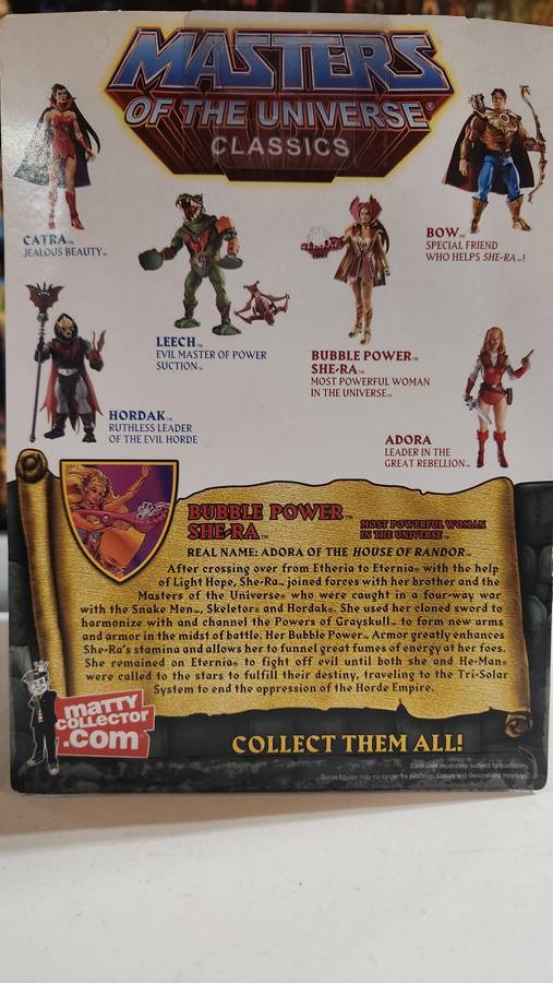 MOTUC BUBBLE POWER SHE-RA (MOC) Masters Of The Universe Classics Figure He-Man