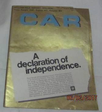 August 1968 Car Magazine the motoring journal of South Africa