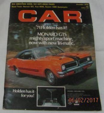 December 1970 Car Magazine the motoring journal of South Africa