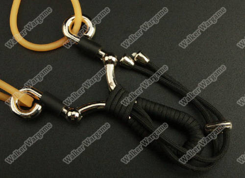 4 Strips Top natural latex tube Stainless Steel Handle Hunter Slingshot Catapult Outdoor