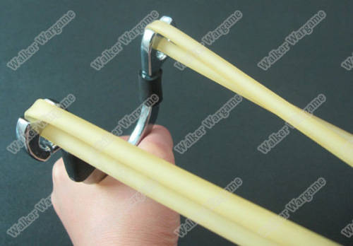 4 Strips Top natural latex tube Stainless Steel Handle Hunter Slingshot Catapult Outdoor