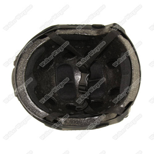 Basis Fast Jump Helmet With NVG Mount & Side Rail - SWAT Black
