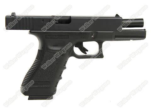 WE Tech Glock 17 Green Gas Blow Back Airsoft Pistol  - Black
