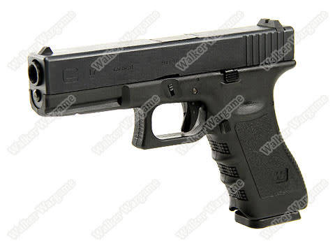 WE Tech Glock 17 Green Gas Blow Back Airsoft Pistol  - Black