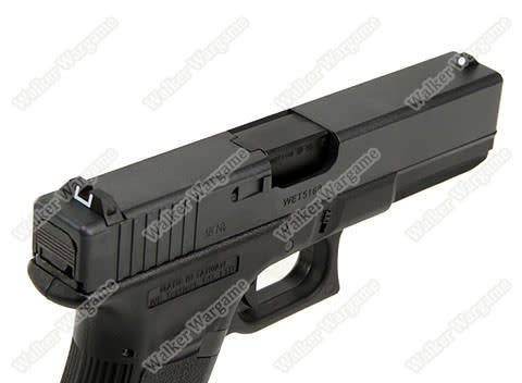 WE Tech Glock 17 Green Gas Blow Back Airsoft Pistol  - Black