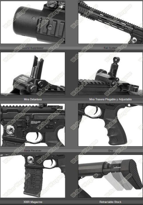 G&G Honey Badger L PDW15-AR Full Metal AEG Rifle Airsoft Gun