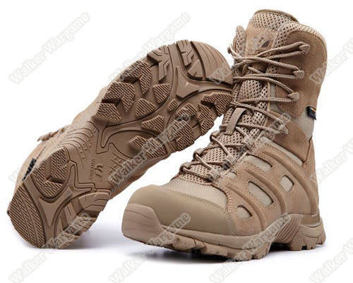 UniteWin Tactical Non-slip Combat Boots With Side Zip - Desert Tan Size Euro 42