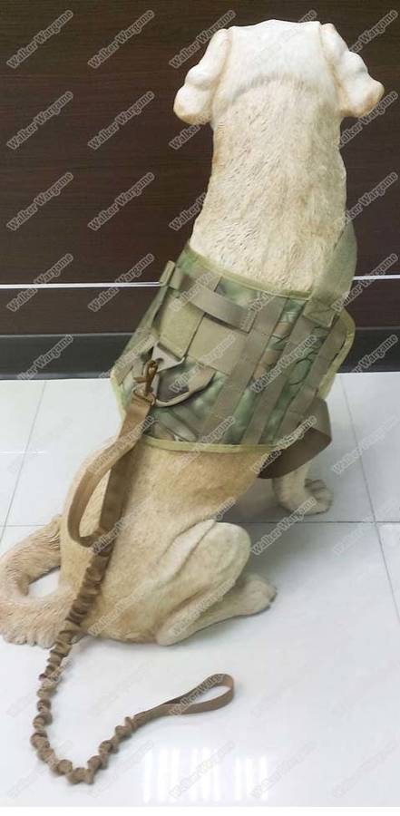 Tactical Police K9 Mil Spec Dog Molle Harness Vest - SWAT Black Size M