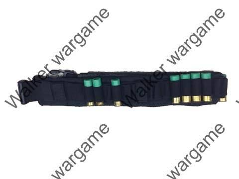 Tactical Shotgun Shell Belt, Short Gun CORDURA Ammo Belt - SWAT Black