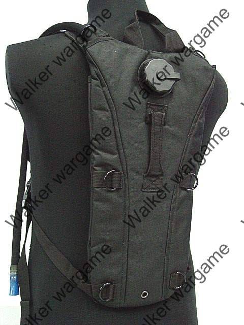 Hydration Water Backpack System Bag w/ 3L Reservoir - SWAT Black