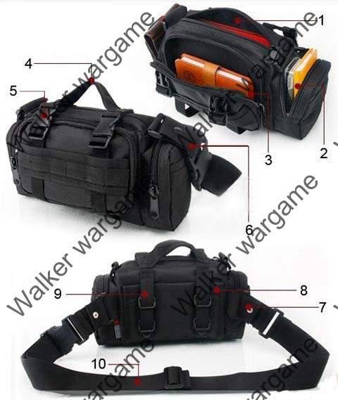 SWAT Black Specific Molle Universal Gear Bag Pouch -fit paintball gas bottle
