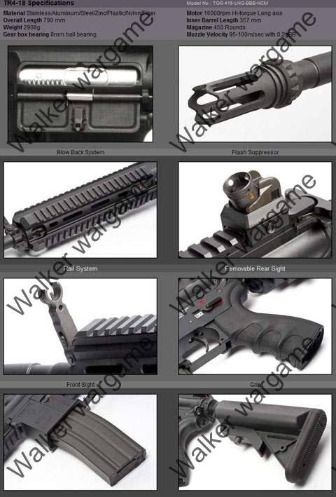 GandG HK418 Top Tech Airsoft Full Metal Rifle Electric Blowback - BB Gun - Black