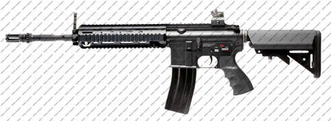 GandG HK418 Top Tech Airsoft Full Metal Rifle Electric Blowback - BB Gun - Black