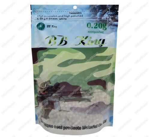 BB King Airsoft 6mm 0.20g BB 4000rds High Quality BB - White