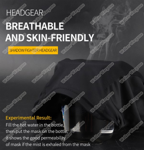 Shadow Fighter Balaclavas Headgear With Mesh Mouth Protector - Black
