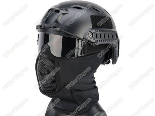 Shadow Fighter Balaclavas Headgear With Mesh Mouth Protector - Black