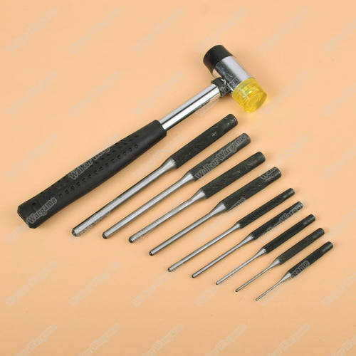Gunsmith Roll Pins Punch Set with Hammer 9-pcs