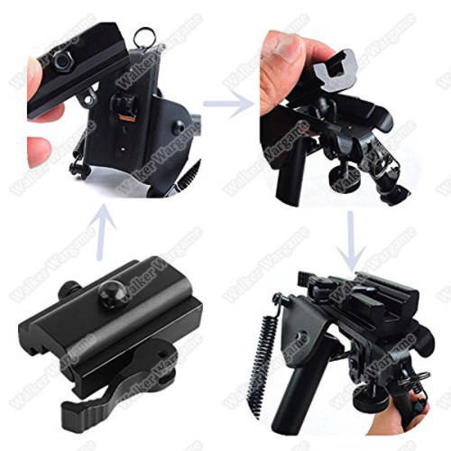 Tactical Bipod Mount Picatinny Rail Harris Style - To Fit Bipod Or Sling Swivel