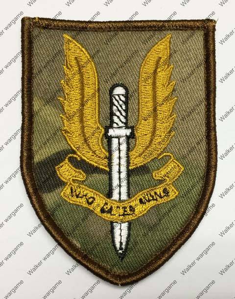 B1589 UK SAS Special Force Patch With Velcro - Multicam Colour
