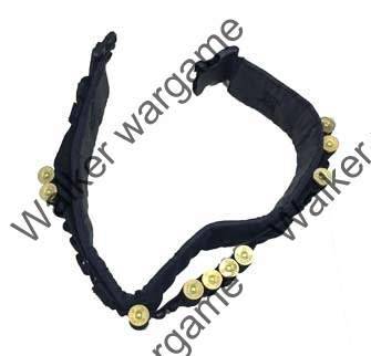 Tactical Shotgun Shell Belt, Short Gun CORDURA Ammo Belt - Black