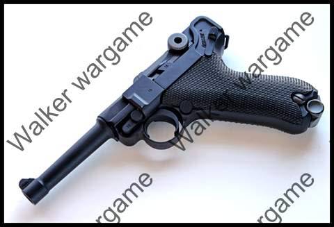 WE WW2 German Officer P08 Luger 4inch Full Metal Gas Blow Back Pistol