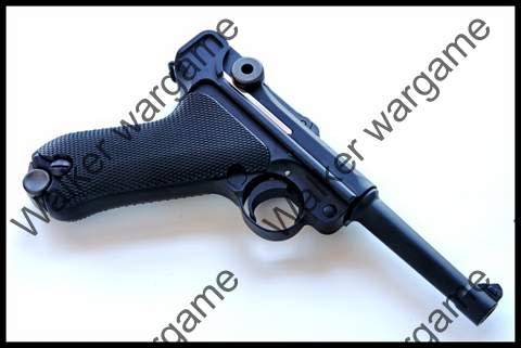 WE WW2 German Officer P08 Luger 4inch Full Metal Gas Blow Back Pistol