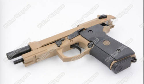 WE Beretta M9 Z88 Full Metal Green Gas Blow Back GBB Pistol - Desert Tan