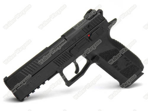 KJ Works CZ75 P09 Duty Airsoft Green Gas Blow Back Pistol - Black