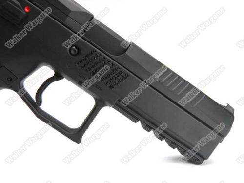 KJ Works CZ75 P09 Duty Airsoft Green Gas Blow Back Pistol - Black