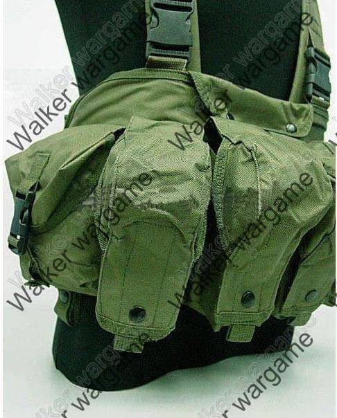 Russian Army, Chinese Army AK Magazine Chest Rig Carry Vest - OD Green