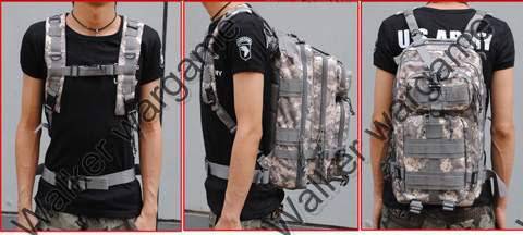 3P Molle Assault Backpack Bag 30L  - Black