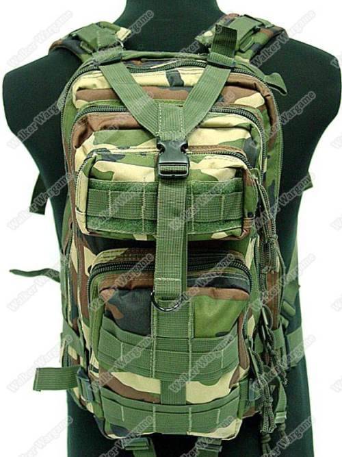 3P Molle Assault Backpack Bag 30L  - Woodland Camo