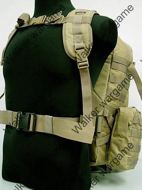 US Tactical Molle Assault Backpack Bag 50L - Desert Tan