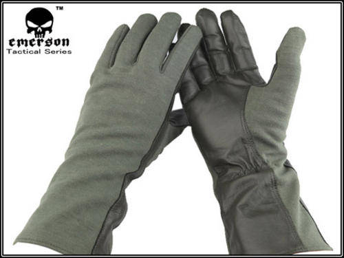 Emerson Nomex USAF Pilot & US Army Gloves -- OD Green SIZE 8 M