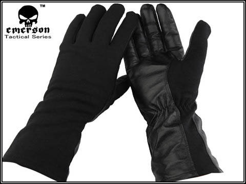 Emerson Nomex USAF Pilot & US Army Gloves -- SWAT Black SIZE 8 Medium