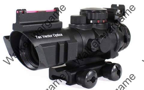 TAR 4x32mm Red/Green/Blue Cross-Hair Scope with Dual Rail - Black