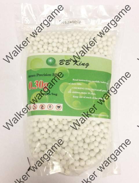 BB King Sniper Precision 0.30g White BB Airsoft 2500 rds - White