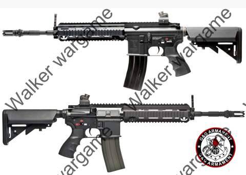 GandG HK418 Top Tech Airsoft Full Metal Rifle Electric Blowback - BB Gun - Black