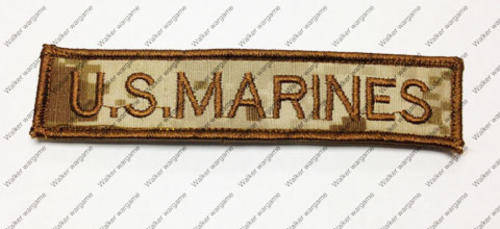 Q090 US Marines Name Tag Patch With Velcro - Digital Desert Colour