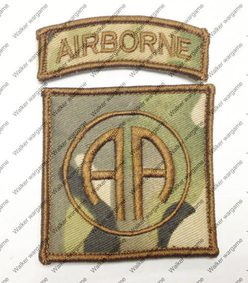 B180 US Army 82th Airborne Division Patch With Velcro - Multicam Colour