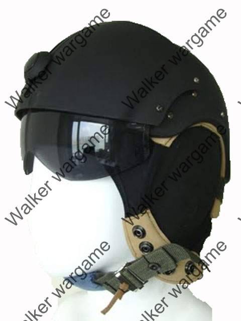 US Airforce HGU Style Air Jet Fighter And Helicopter Pilot Helmet - Matt Black