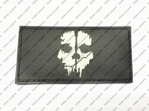 PB887 PVC Call Of Duty 10 COD10 Ghost Team Patch With Velcro - Black Colour