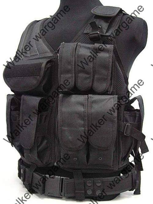New Tactical Combat Vest --SWAT BLACK + Free Tactical Belt