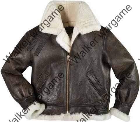 Genuine US Airforce Heavy B3 Bomber Sheepskin Leather Jacket - Size X-Large
