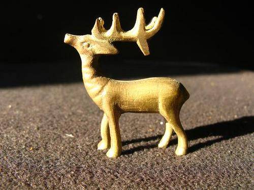 OLD BRASS MINIATURE DEER