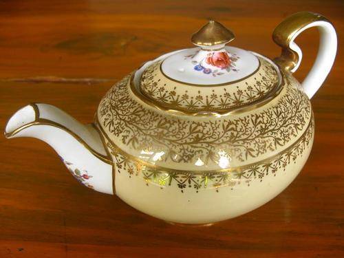 ANTIQUE AYNSLEY ENGLAND BONE CHINA TEAPOT